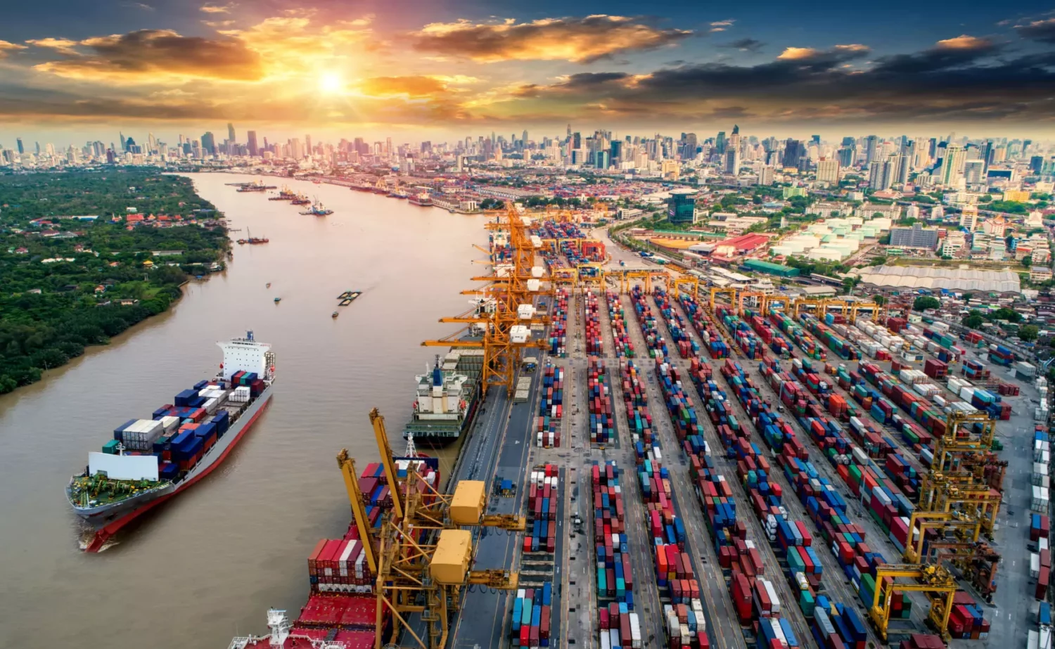 port and harbour view in Vietnam